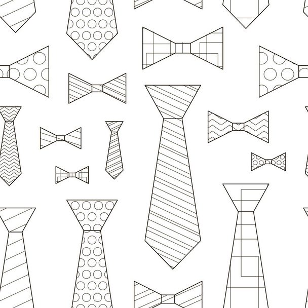 Pattern of Vector Ties and Bow Ties - ベクター画像