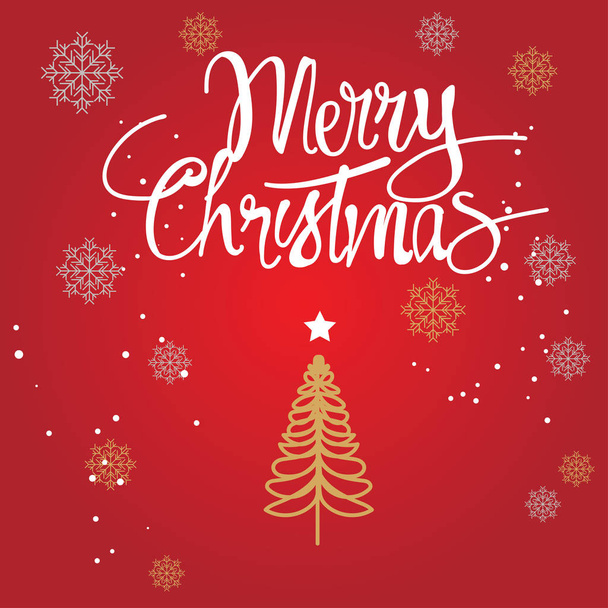 Merry Christmas greeting card design, background, and vector illustration - Vektor, obrázek