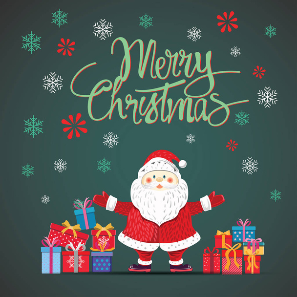Feliz Natal cartão de saudação design, fundo, e ilustração vetorial
 - Vetor, Imagem