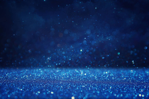 dark blue glitter vintage background - Foto, afbeelding