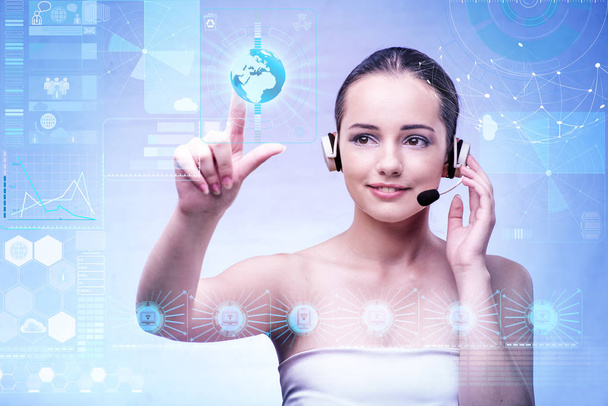 Young woman in business computing concept - Photo, Image