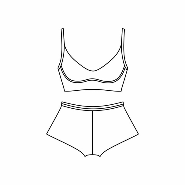  Vector underwear background. Lingerie. Bras and panties.  Sexy  - Вектор,изображение