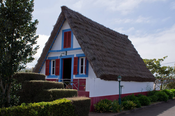 Portuguese traditional house in Santana, Madeira Island - Photo, Image