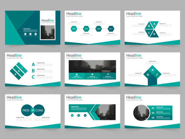 Green Abstract presentation templates, Infographic elements template flat design set for annual report brochure flyer marketing leaflet advertising banner template
 - Vecteur, image