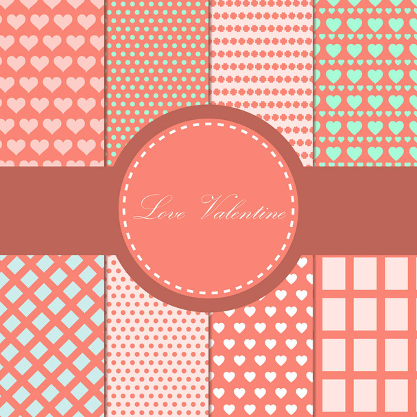 valentine love pattern - Vector, Image