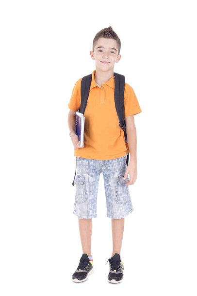 boy holding books - Фото, изображение