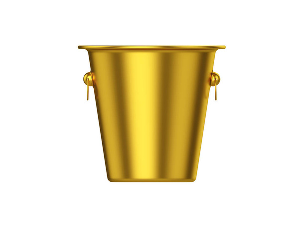 bucket Isolated on White Background, 3D rendering - Fotoğraf, Görsel