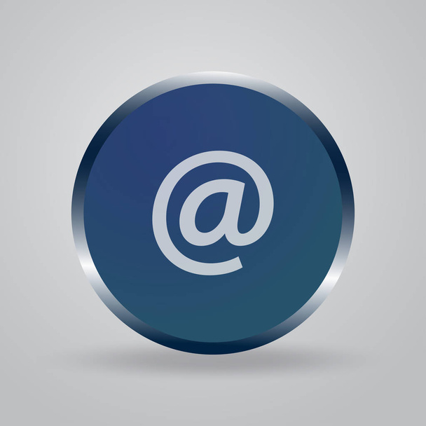 Płaskie ikona znak e-mail - Wektor, obraz