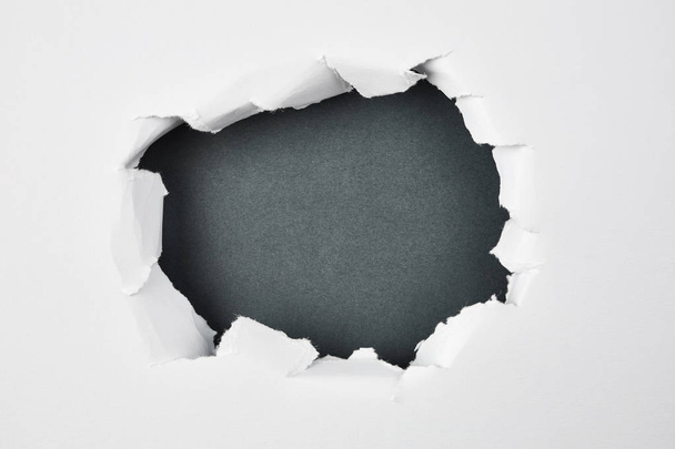 grey hole in paper - Fotoğraf, Görsel