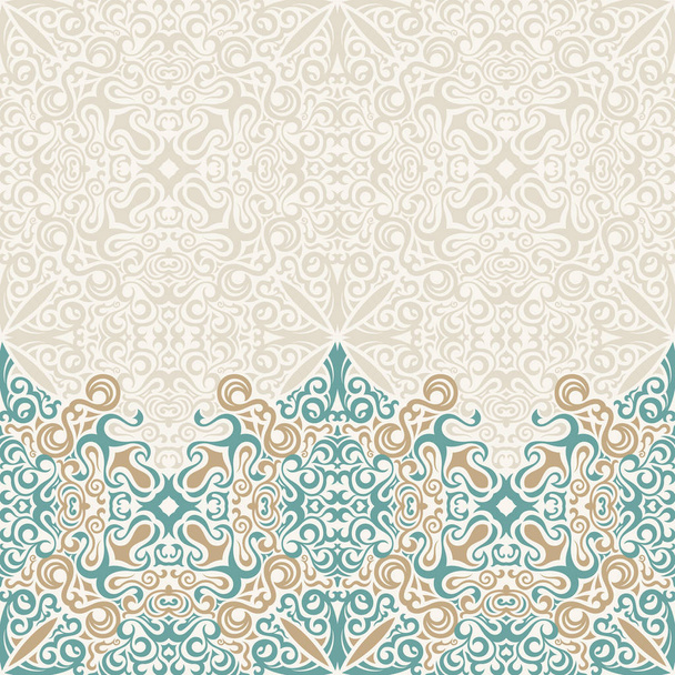 Vector de frontera sin costuras adornado en estilo oriental. Patrón islámico
 - Vector, Imagen
