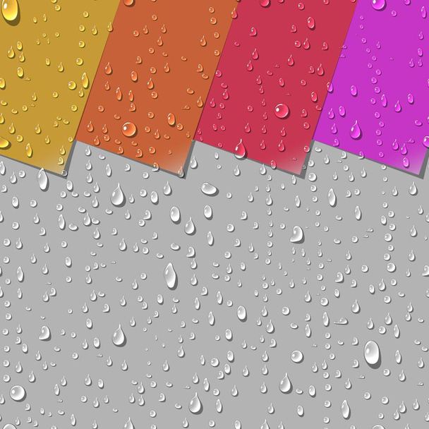 透明な水滴のシームレスなパターン - ベクター画像