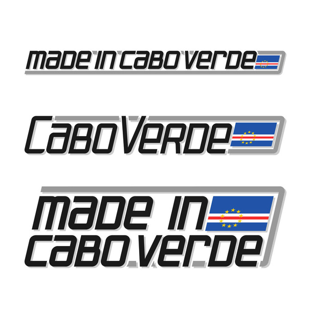 Vector εικονογράφηση λογότυπο «made in Cabo Verde" - Διάνυσμα, εικόνα