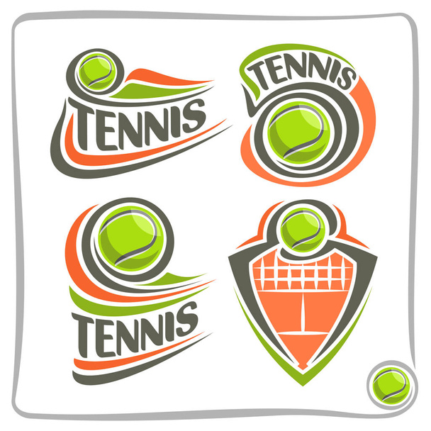 ベクトルの抽象的なロゴの芝生テニス ボール - ベクター画像