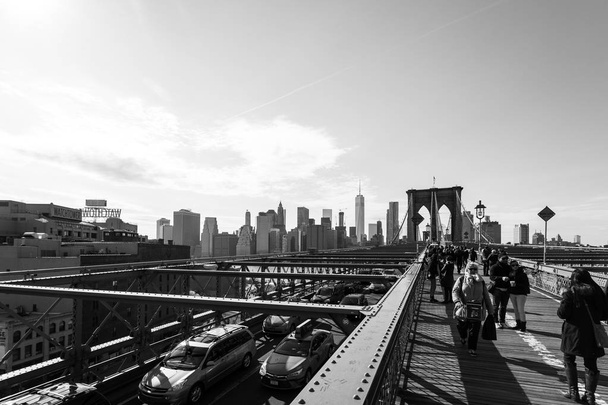 Brooklyn Bridge, New Yor, USA - Photo, Image