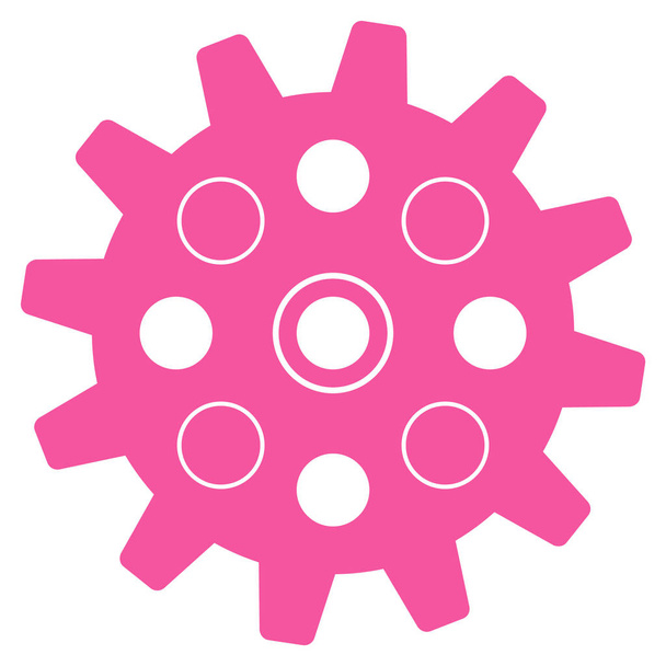 Gearwheel Flat Icon - Διάνυσμα, εικόνα