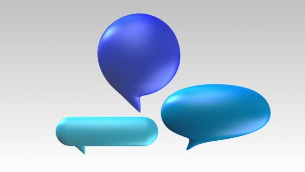 Barra de texto de bolha de fala três, estilo balão 3D
 - Filmagem, Vídeo