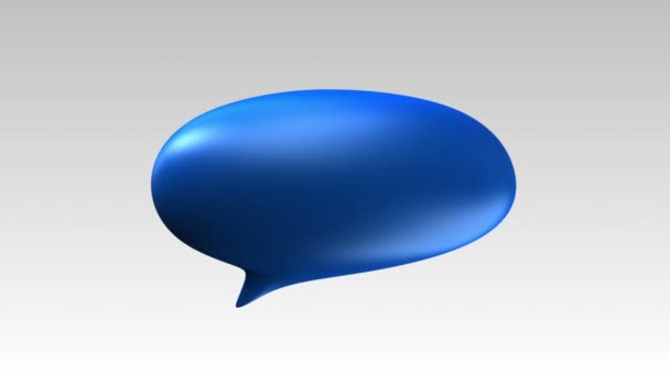 One Speech bubble text bar, 3D balloon style 2 - Footage, Video