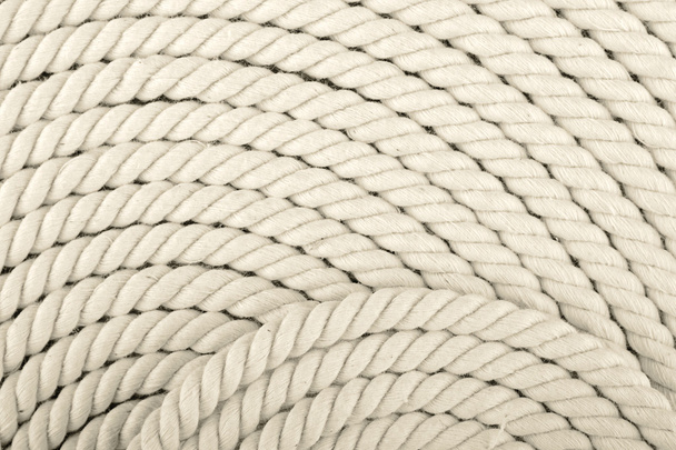 White coiled rope - Foto, afbeelding