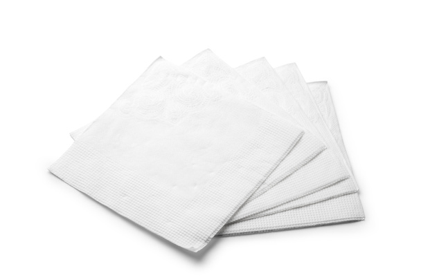 White Paper Napkins On Old Wooden Table Stock Photo, Picture and Royalty  Free Image. Image 43952084.