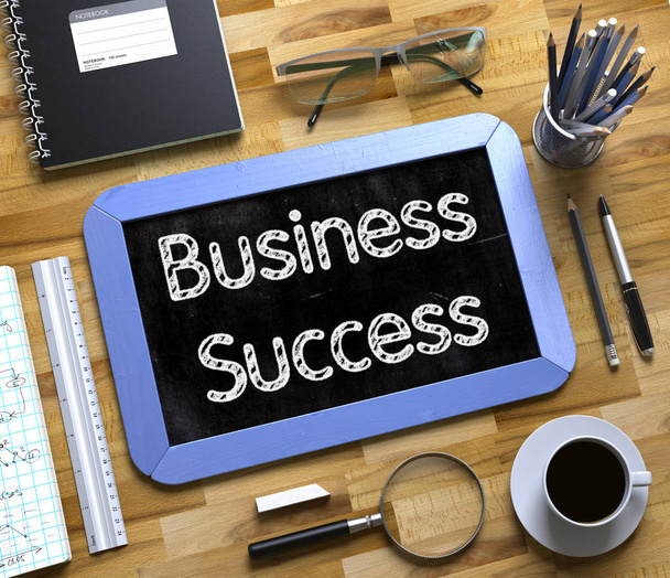 Business Success - teksti pienellä liitutaululla. 3d
. - Valokuva, kuva