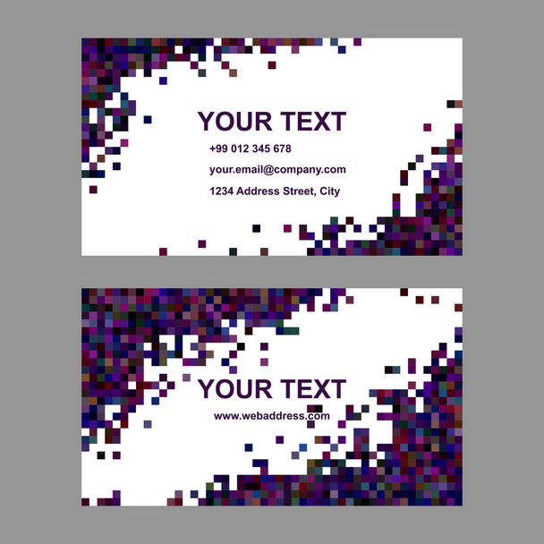 Dark abstract business card template design - Vector, Image