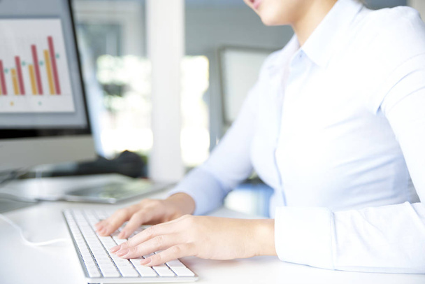 woman working online. - Photo, Image