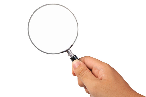 Hand Holding Magnifying Glass - Foto, immagini