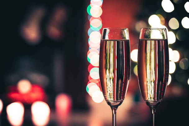 two glasses of champagne - 写真・画像