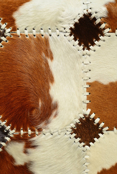 Detail z kravské kůže koberec - Fotografie, Obrázek
