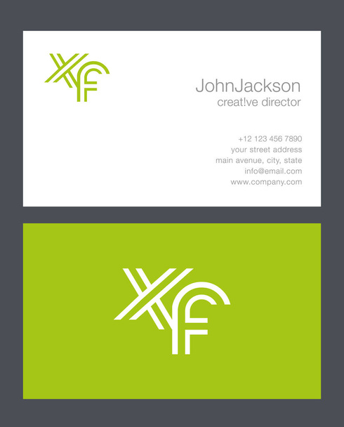 X ve F harf Logo - Vektör, Görsel