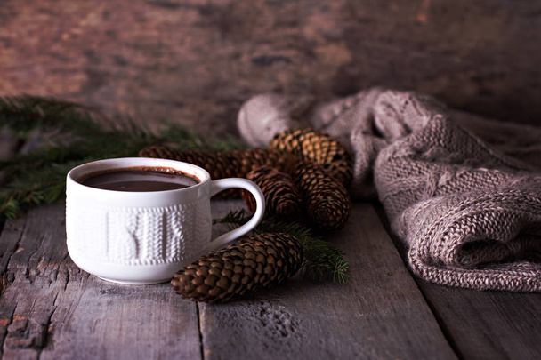 Kávé, Karácsonyi csendélet. - Fotó, kép