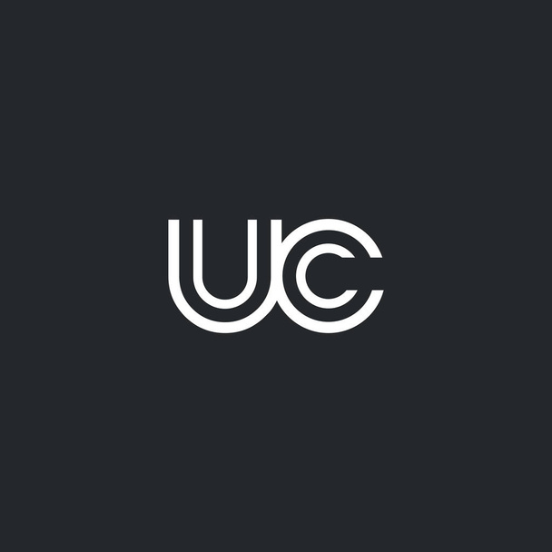 U ・ C 文字ロゴ  - ベクター画像