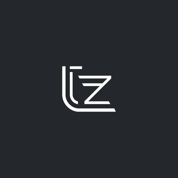 T & Z logotipo da letra
  - Vetor, Imagem