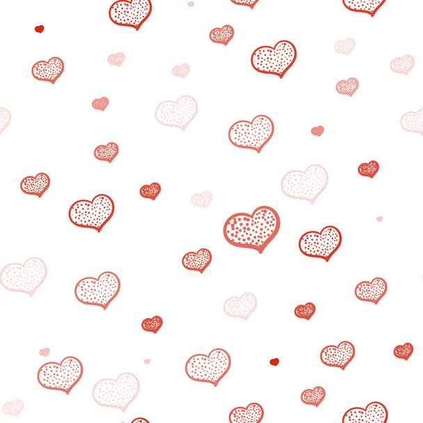Bezešvý vzor s červeným srdcem - Vektor, obrázek