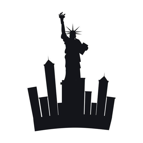 Liberty standbeeld new york city - Vector, afbeelding