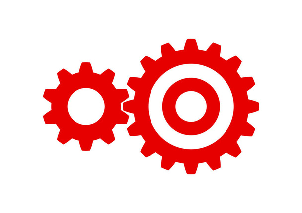 Czerwona ikona przemysłowych na białym tle - Wektor, obraz