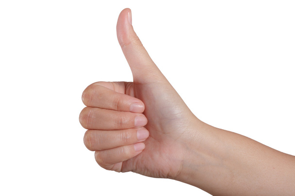 Woman hands thumbs up - Foto, afbeelding