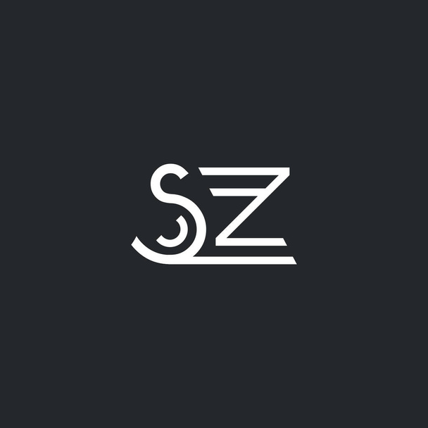 S ・ Z 文字ロゴ  - ベクター画像