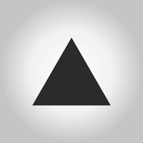グレー/白背景に三角形のアイコンのベクトル - ベクター画像