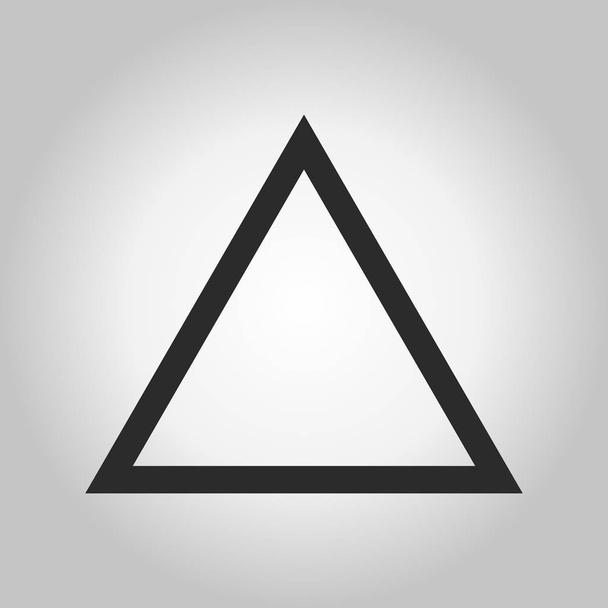 Vector of triangle icon on gray/white background - Vector, Image