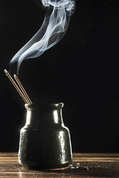 incense sticks and smoke - Foto, Imagem