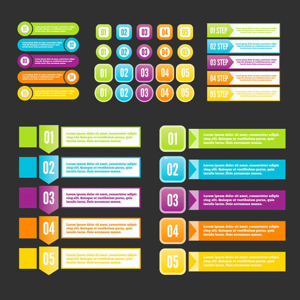 Infographics steps for business presentation, website and various illustrations - Vector, afbeelding