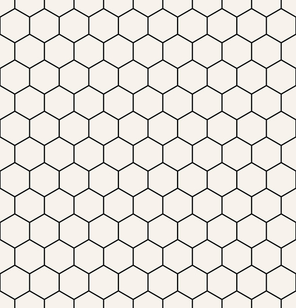六角形幾何学的な黒と白のグラフィック パターン - ベクター画像