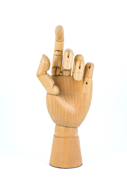 wooden hand isolated - Photo, Image