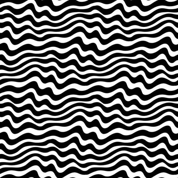 Soyut geometrik siyah-beyaz grafik tasarım baskı desen örgü - Vektör, Görsel