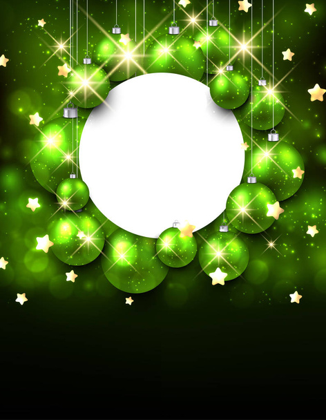 Slavnostní textura s vánoční koule věnec - Vektor, obrázek