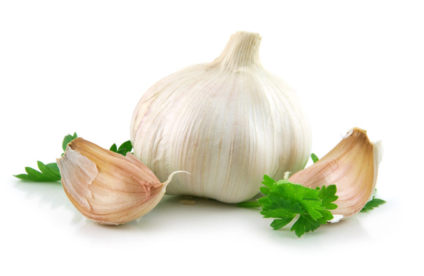 Garlic Vegetable with Green Parsley Leav - Photo, Image