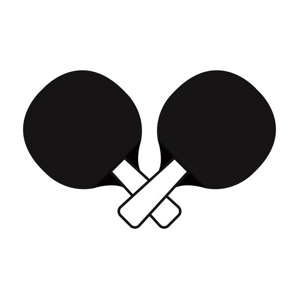 ping pong rackets sport pictogram - Vector, afbeelding
