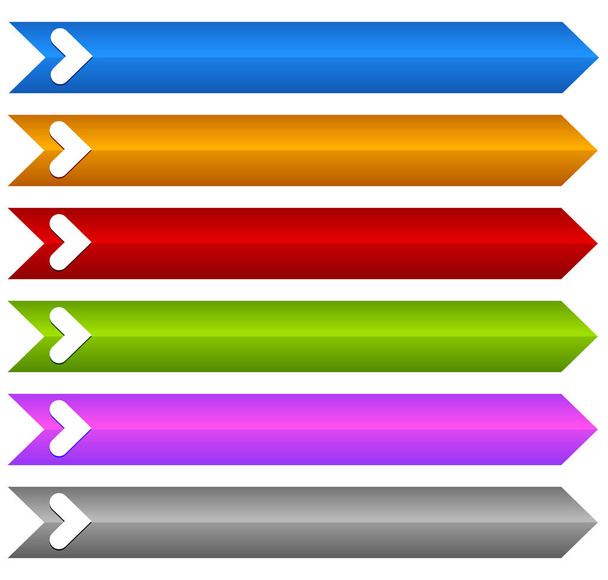 Rectangle banners / buttons - Vector, Image