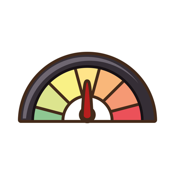 pressure gauge isolated icon - Vector, Image